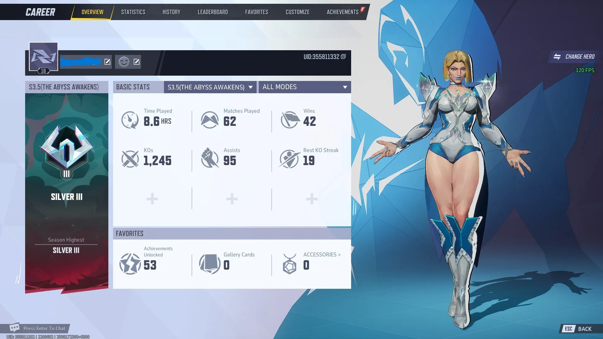 【 Steam 】∙ Season 3.5 🔥 Silver III Rank ✅ Handmade ⭐ 5400 Chrono Tokens ⚡ Ranked Ready ✅ Full Access & OG Email 🚚 Instant Delivery